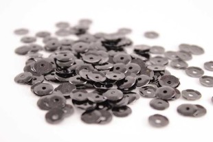 Пайетки с голографией 6мм 10грамм черный-синий