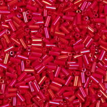 Бисер Чехия BUGLES 351- 12001 2 " 4 мм 50 г 94190 красный