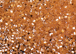 Бисер Чехия рубка 10/0 50г 96000 прозрачный оранжевый блестящий